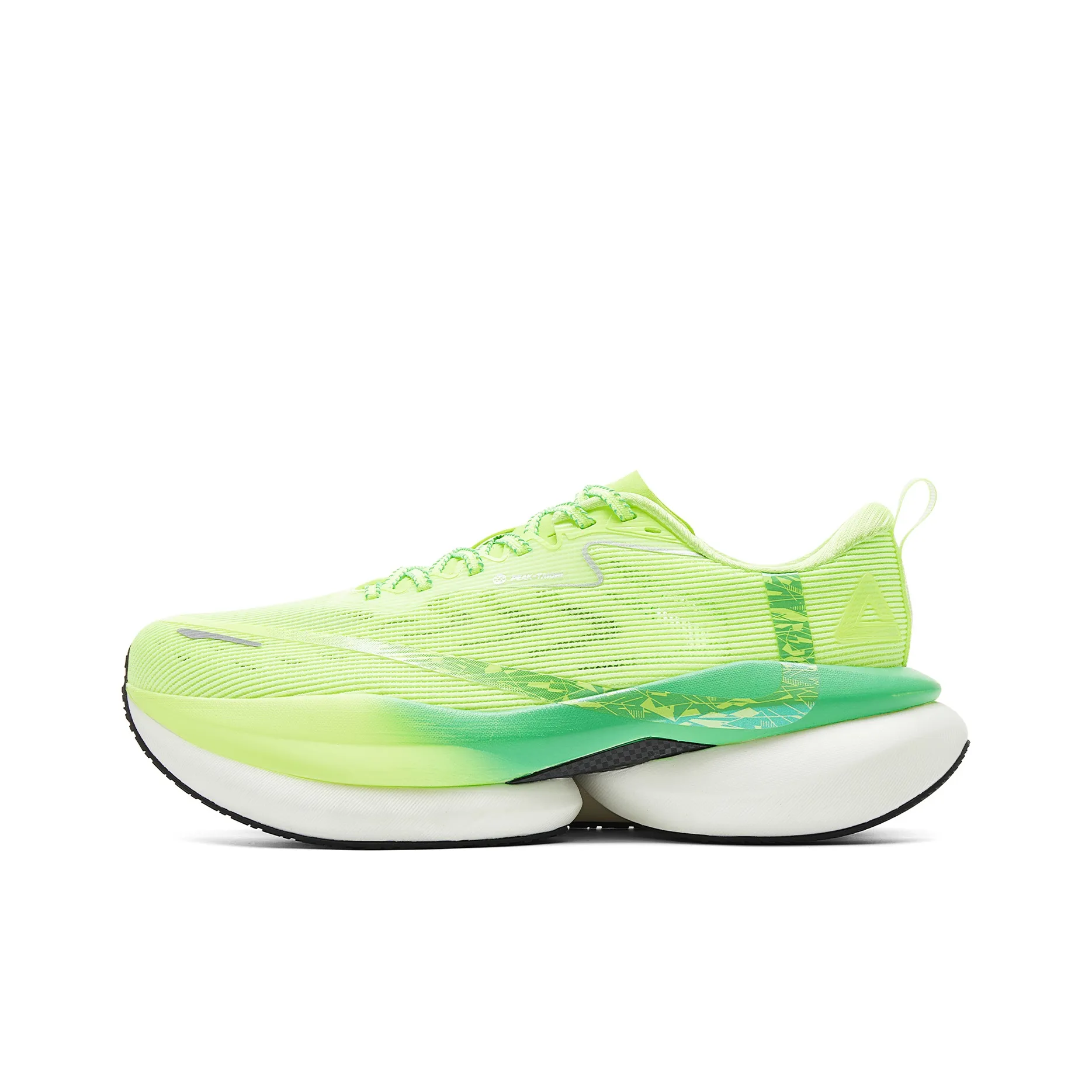 PEAK Амортизация противоскользящий устойчивый к истиранию низкий отскок кроссовки для бега мужской неоновый зеленый