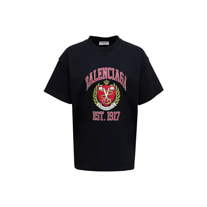 Balenciaga Стандартная T-рубашка Женская Черная Стандартная Фигура
