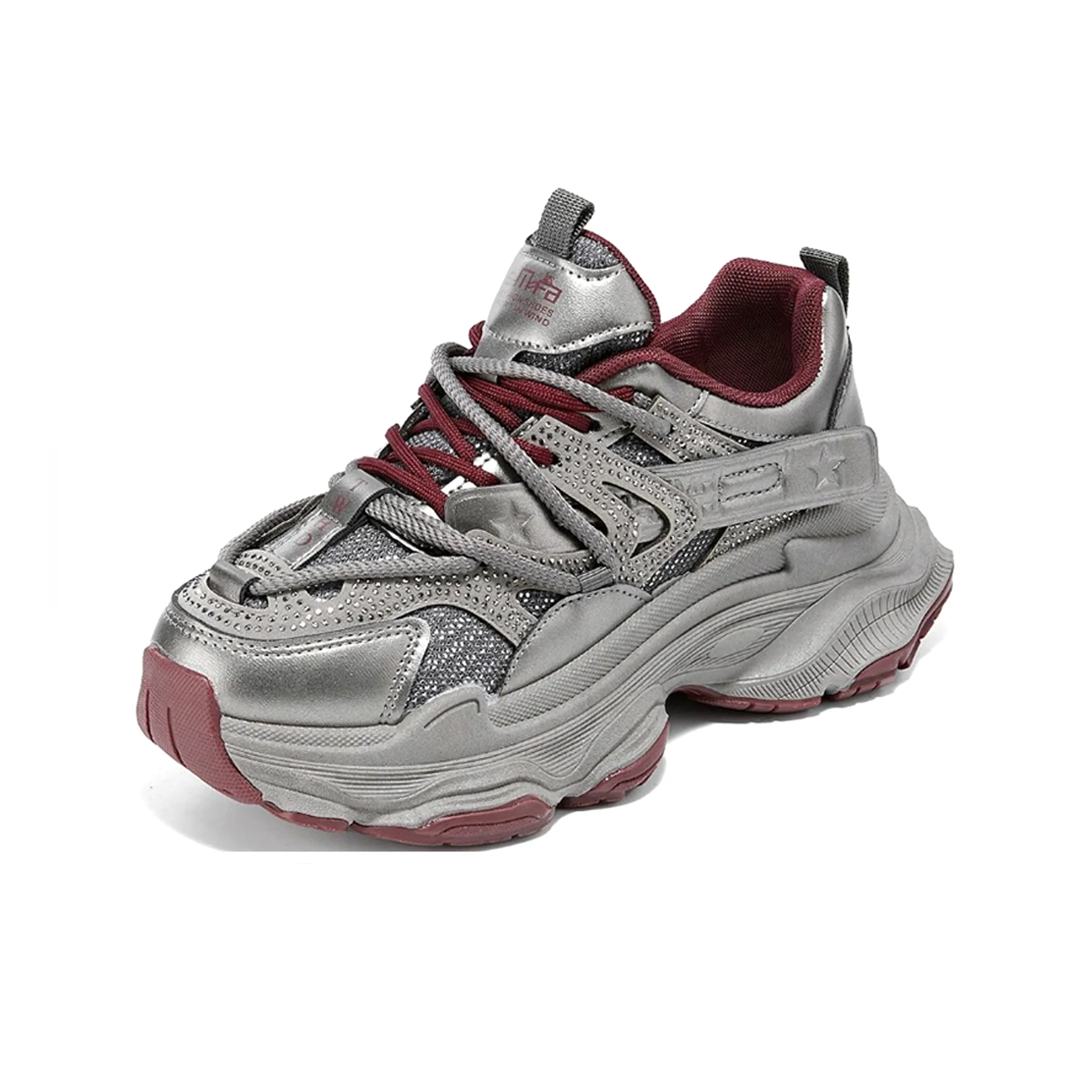 BURCOME Платформа Обувь Anti Slip и Износостойкая Увеличение Высоты Низкий Топ Тефлоновая Подошва Унисекс