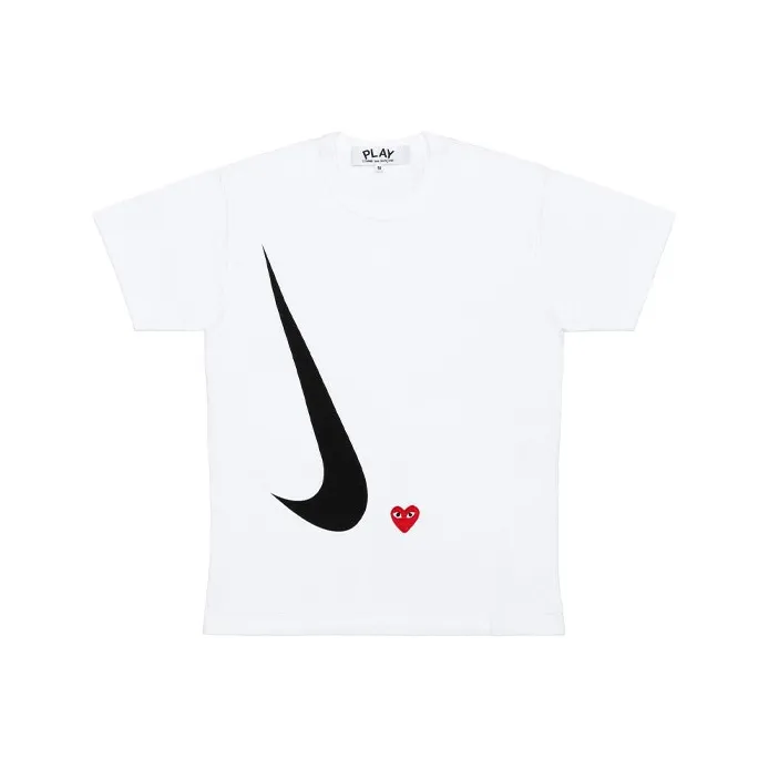 CDG Play Стандартная футболка Женская Белая