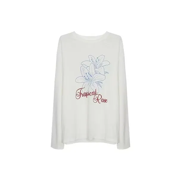 PLAY BUSH Set in Sleeve T Shirt Women's White