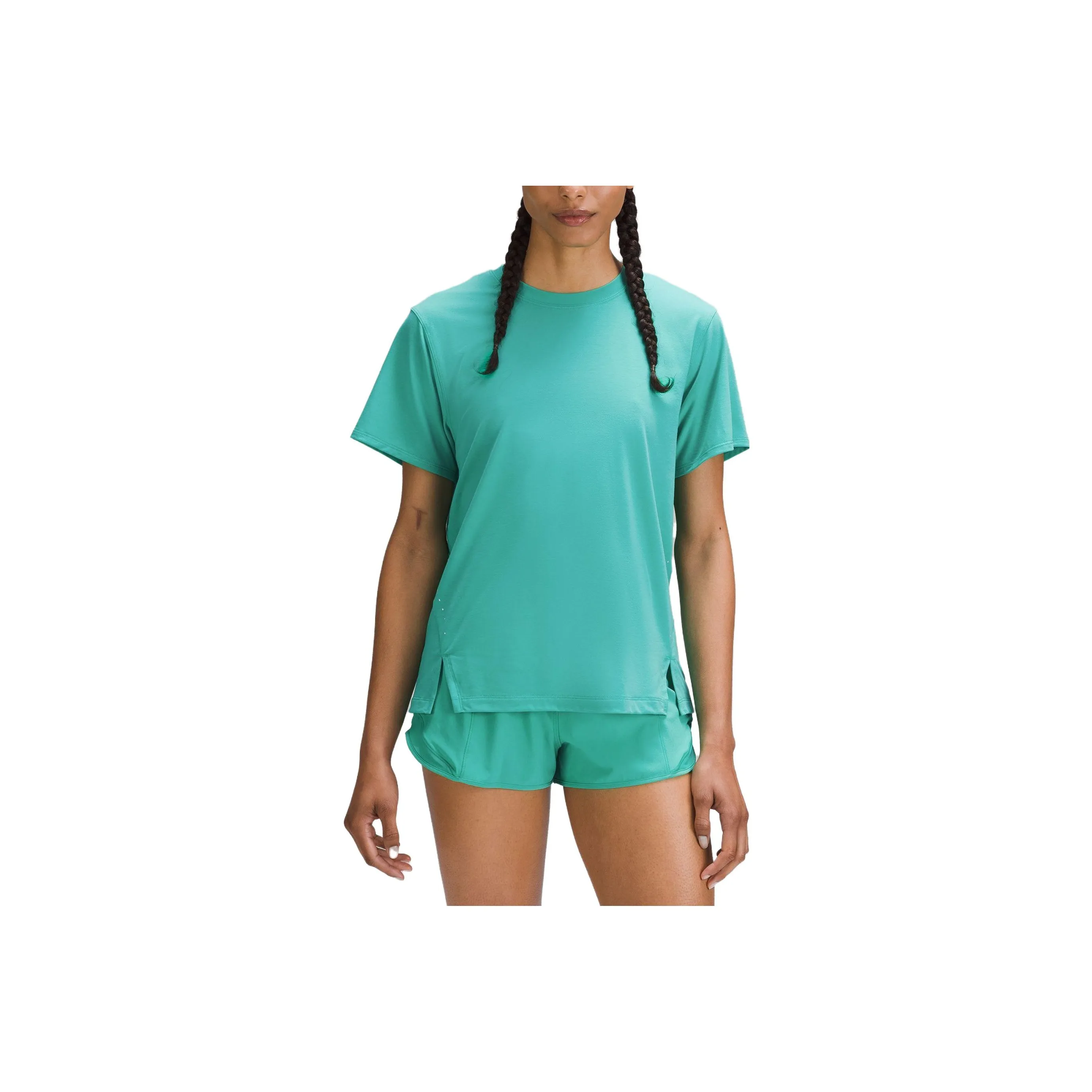 Lululemon Ярко-желтая Зеленая Женская Футболка