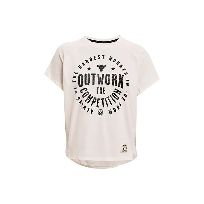 Under Armour Project Рукав реглан T-рубашка Женская Агат Белый