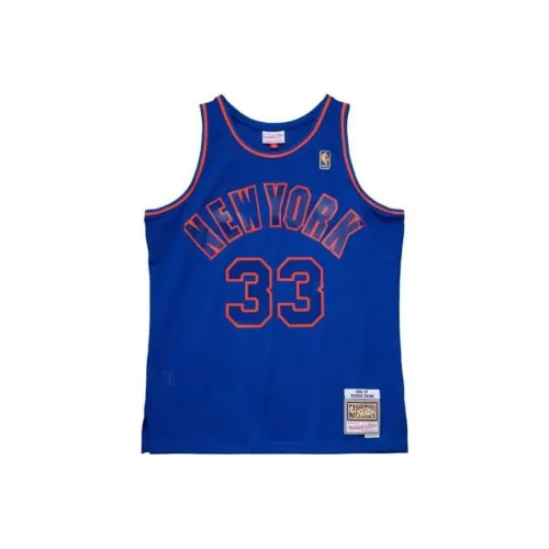 Mitchell Ness Синий Унисекс Баскетбольная Джерси