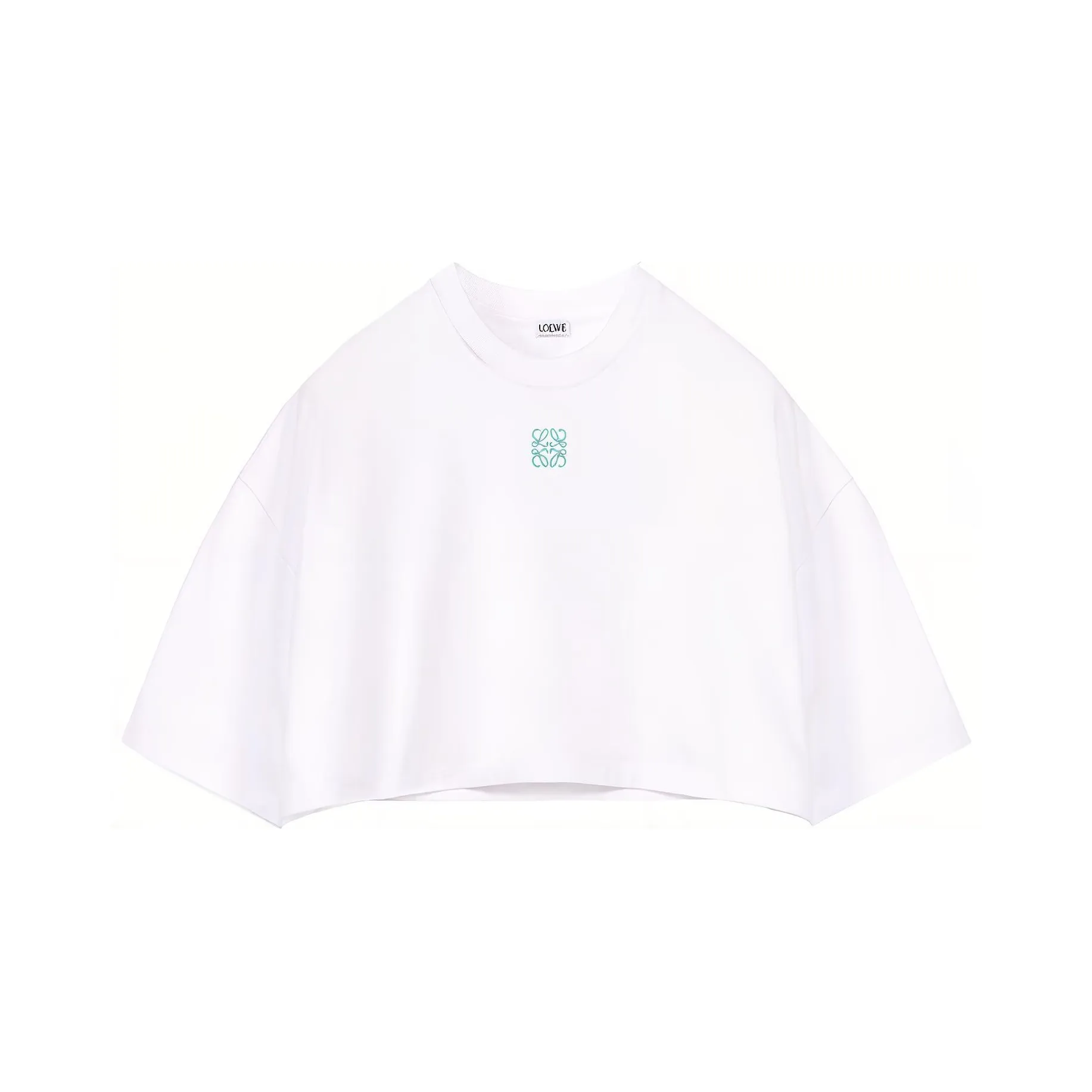 LOEWE SS22 Women's Anagram Cropped T-Shirt White
