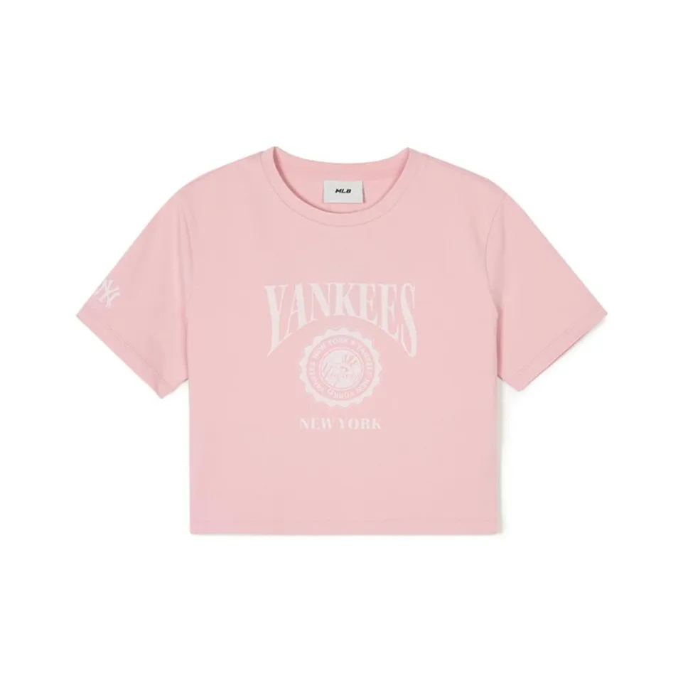 MLB T Shirt Women's Hemp Pink New York Yankees
