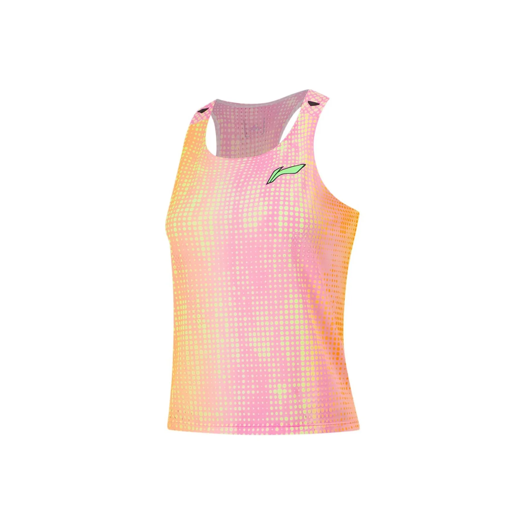 LINING RUNNING Collection Майка Женская Флуоресцентный Желтый Зеленый Неон Розовый Флуоресцентный Дыня Оранжевый Full Подкладочная ткань С принтом