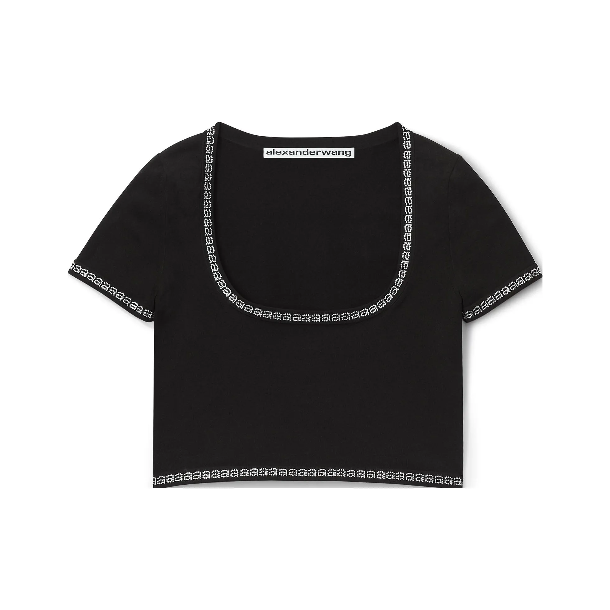 Alexander Wang Logo Detailed Crop Top