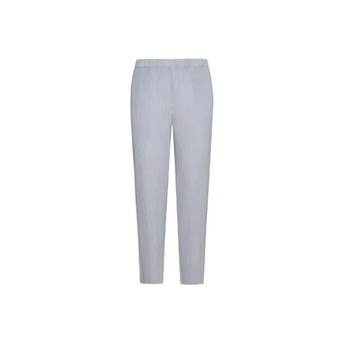 Homme Plissé Issey Miyake Светло-серые Мужские Повседневные Брюки
