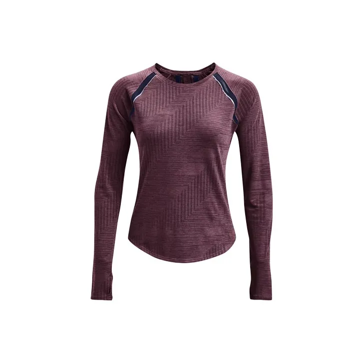 Under Armour Straight Long Sleeved T Shirt Women's Gray Mist Purple