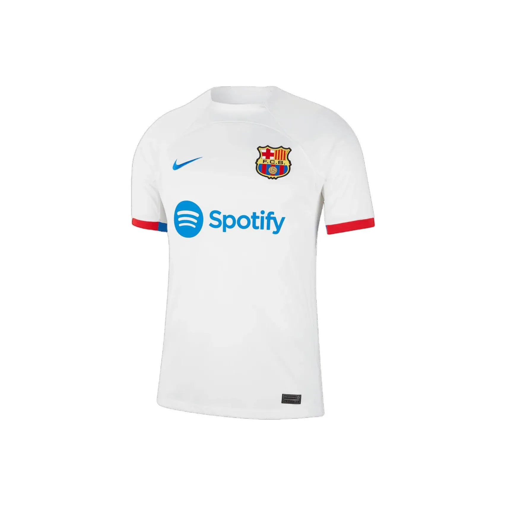 Nike Dri Fit F.C. Barcelona Soccer Jersey 2023 24 Season Men's White