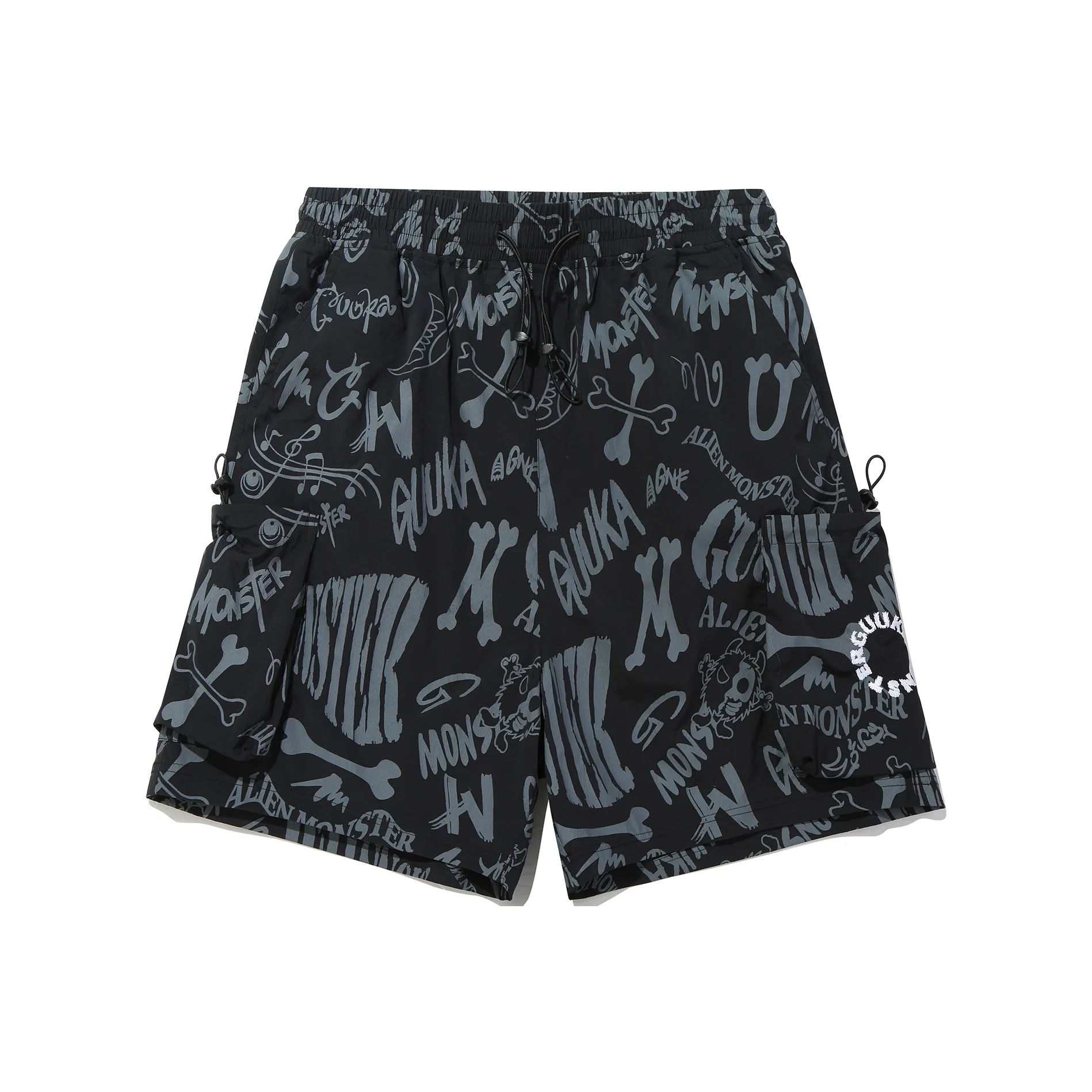 Guuka Повседневные шорты Мужские Черные