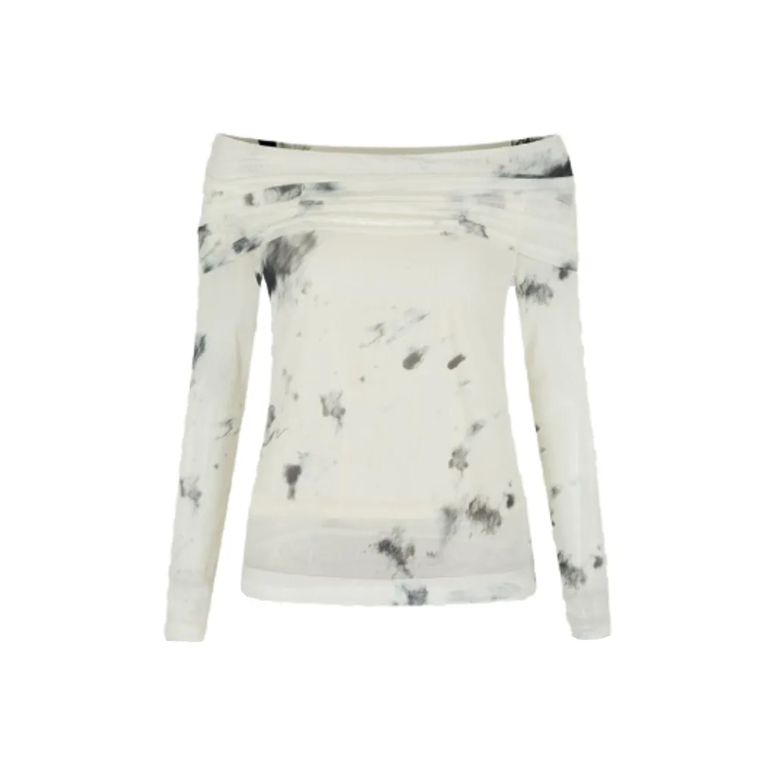 Mo Han Yi Mei Черный Белый Смешанный Женский T-Рубашка