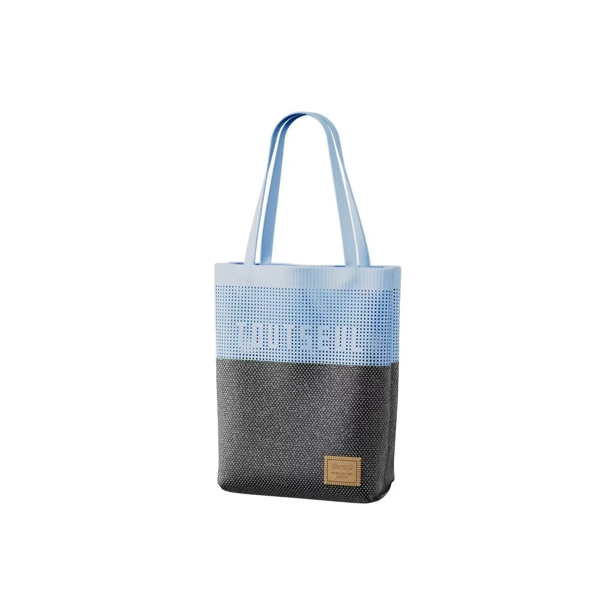 TOUTSEUL YOLO Polyester Tote Bag, Shoulder Bag Women's Cold Mist Gray Blue