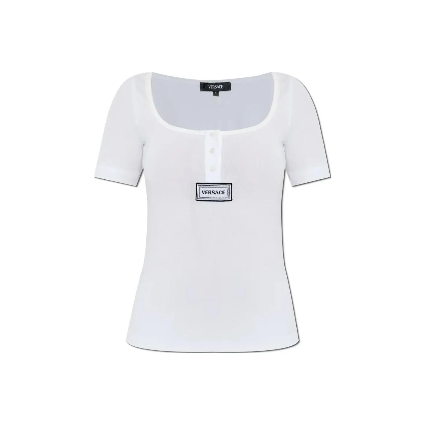 VERSACE Logo appliqué T shirt