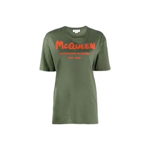 Alexander McQueen Хаки зеленые Женские рубашки T
