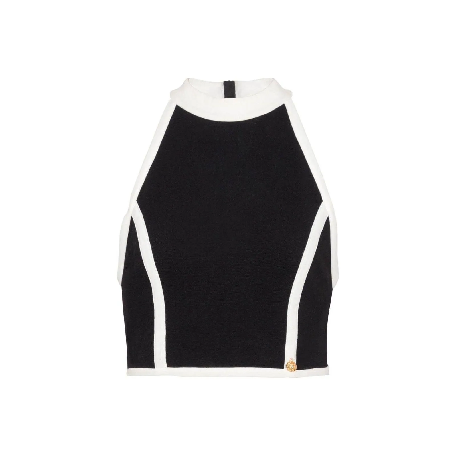 BALMAIN Two tone Halterneck Top