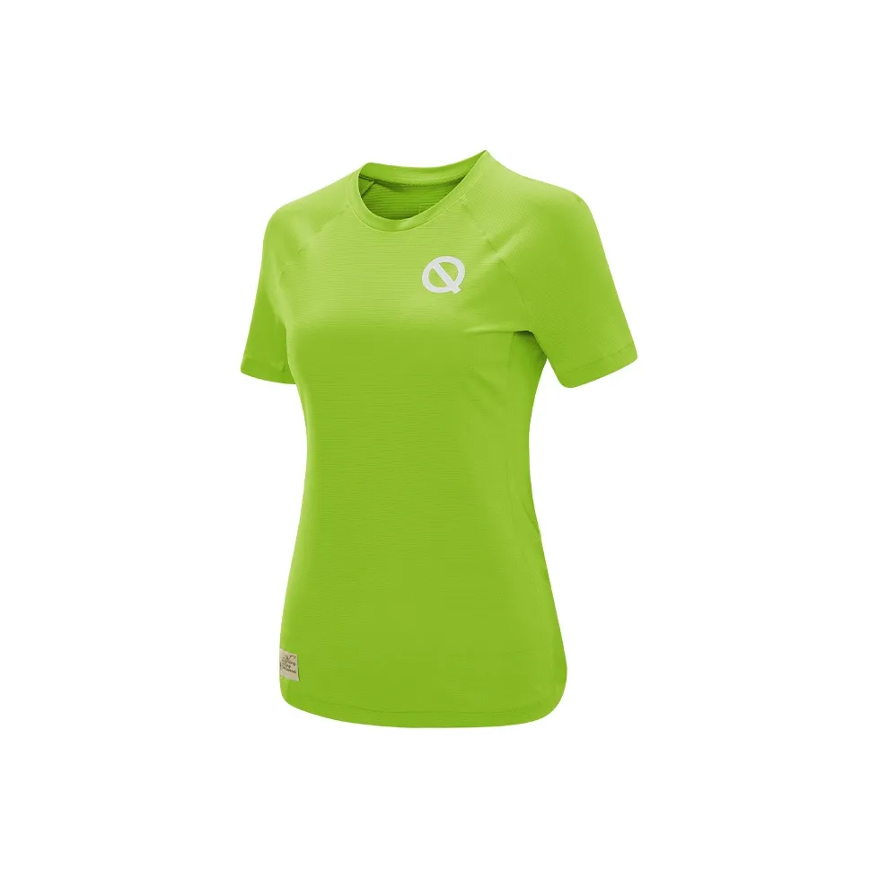 Qinkung Бег T-Shirt Женская Lime Green