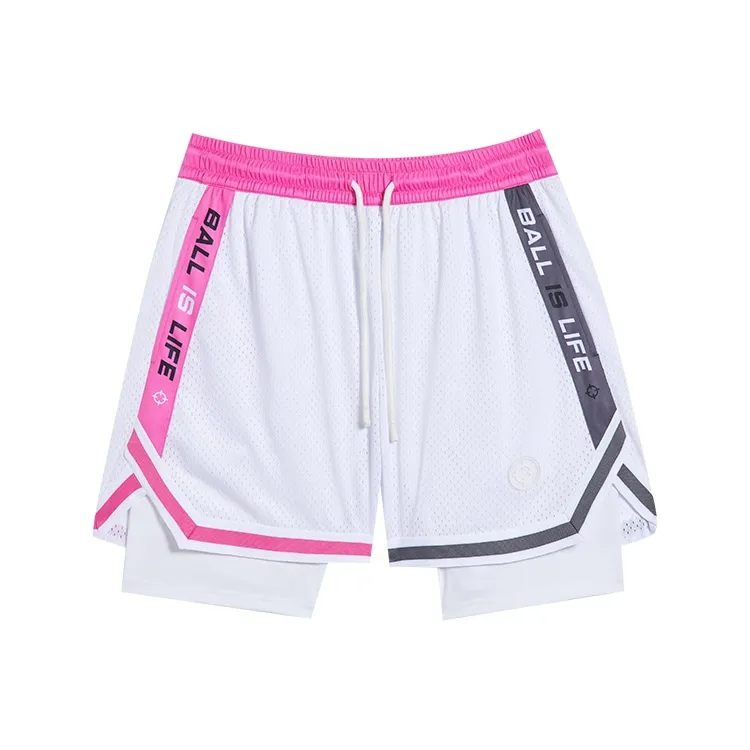 RIGORER Sports Knitted Fabric Mock Two Piece Compression Shorts Unisex