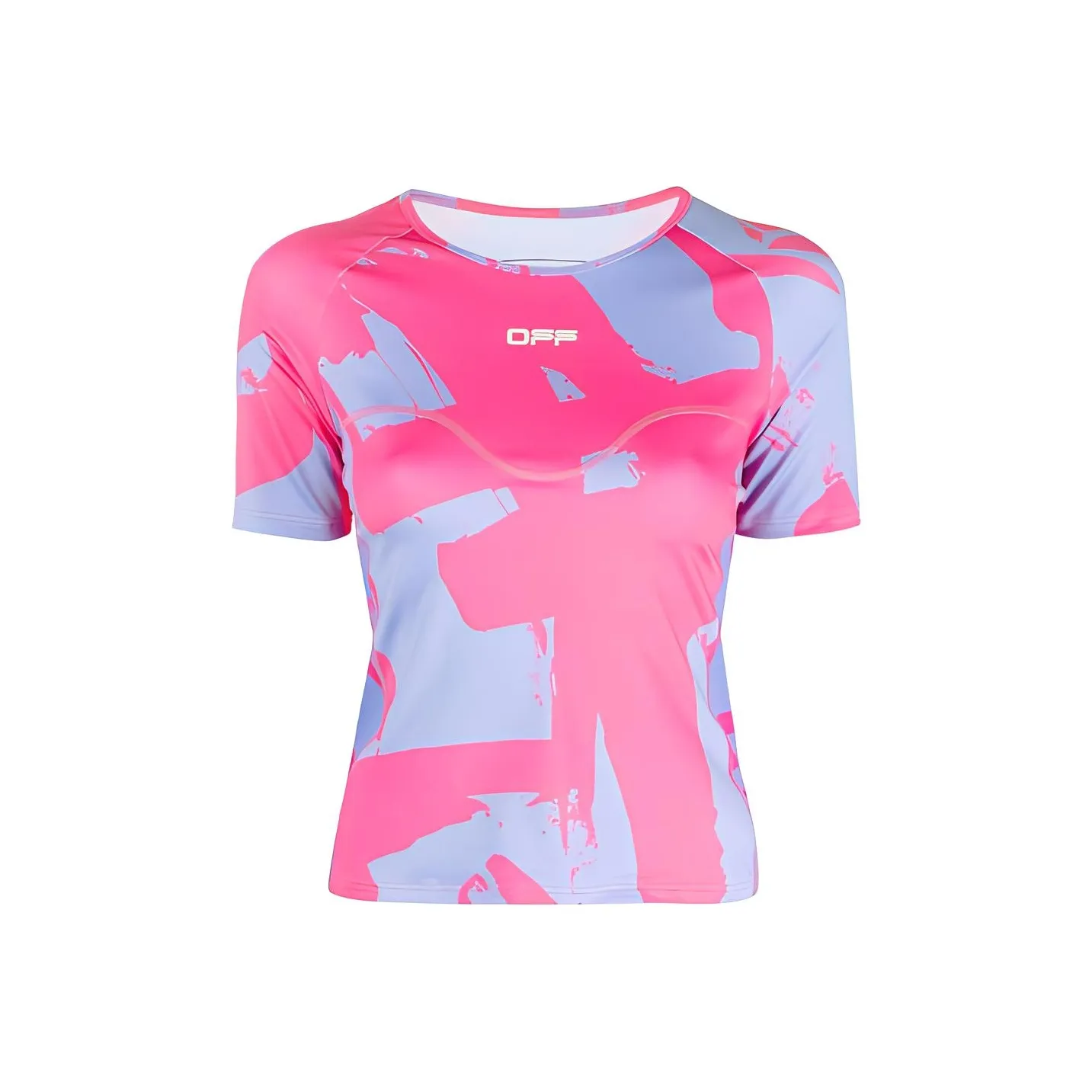 OFF WHITE Printed Short Sleeve Shirt Pink/Purple