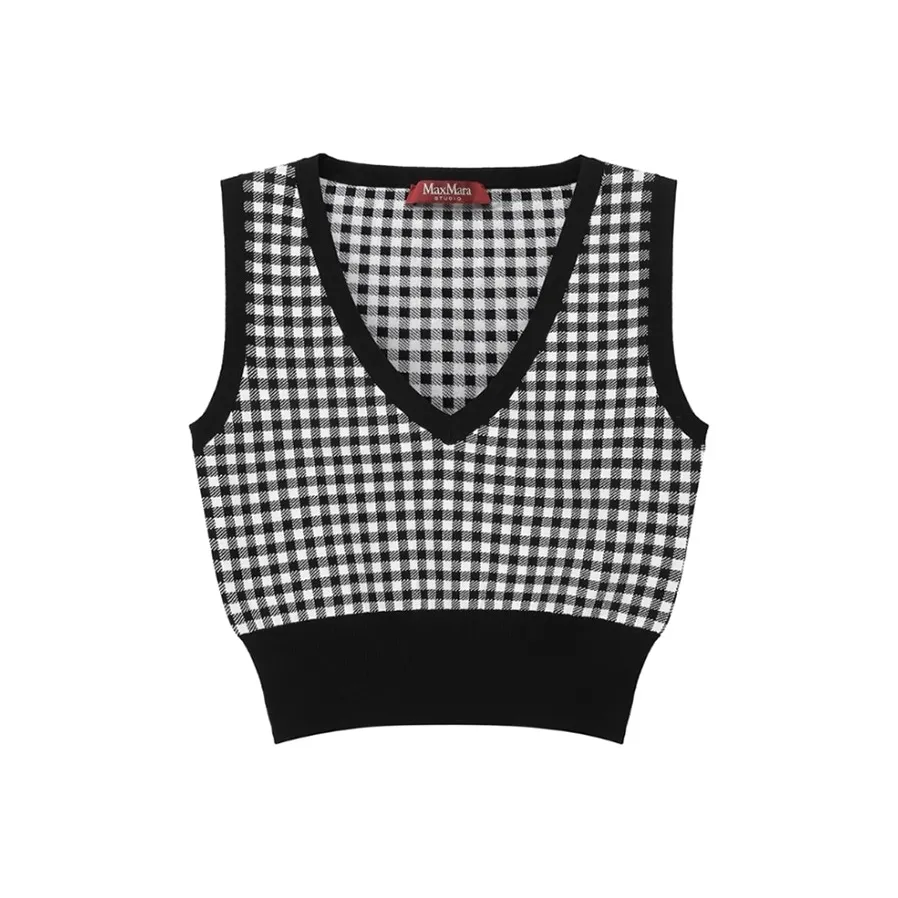 MaxMara Studio Майка Женская Черный Белый
