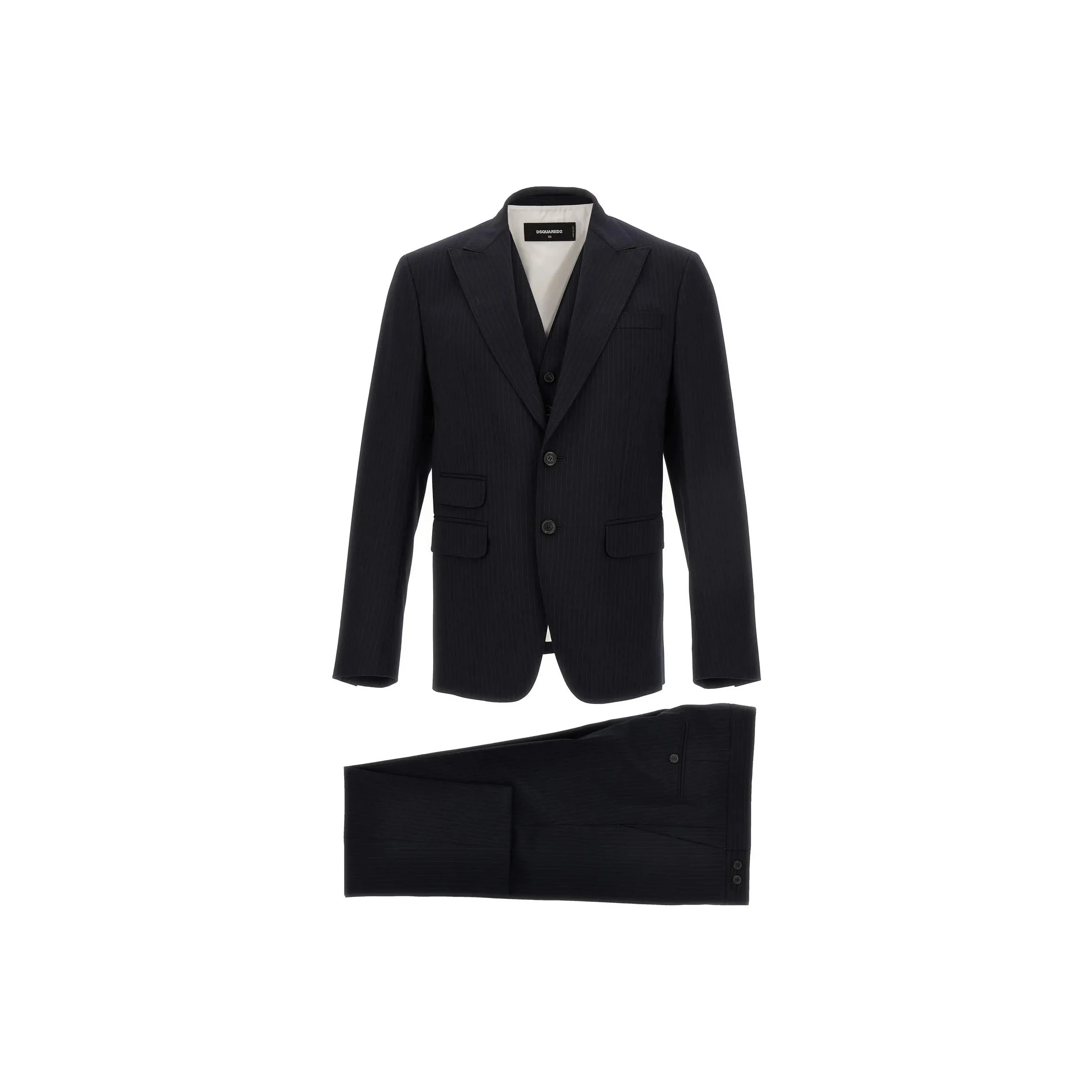 Dsquared2 Single Breasted Pinstriped Three Piece Suit