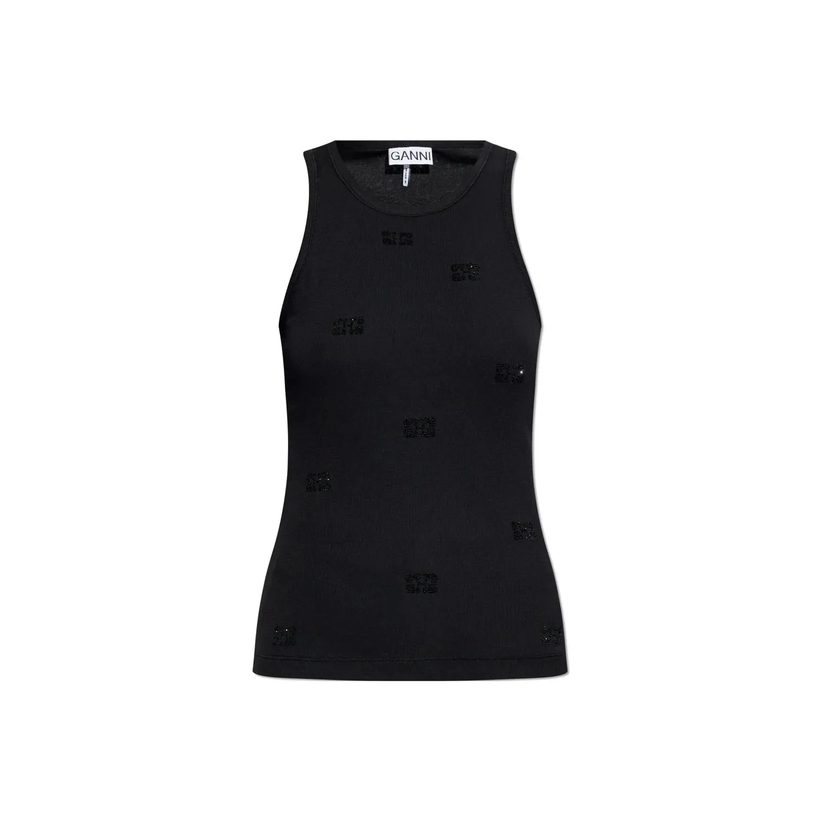 GANNI Butterfly Embellished Tank Top