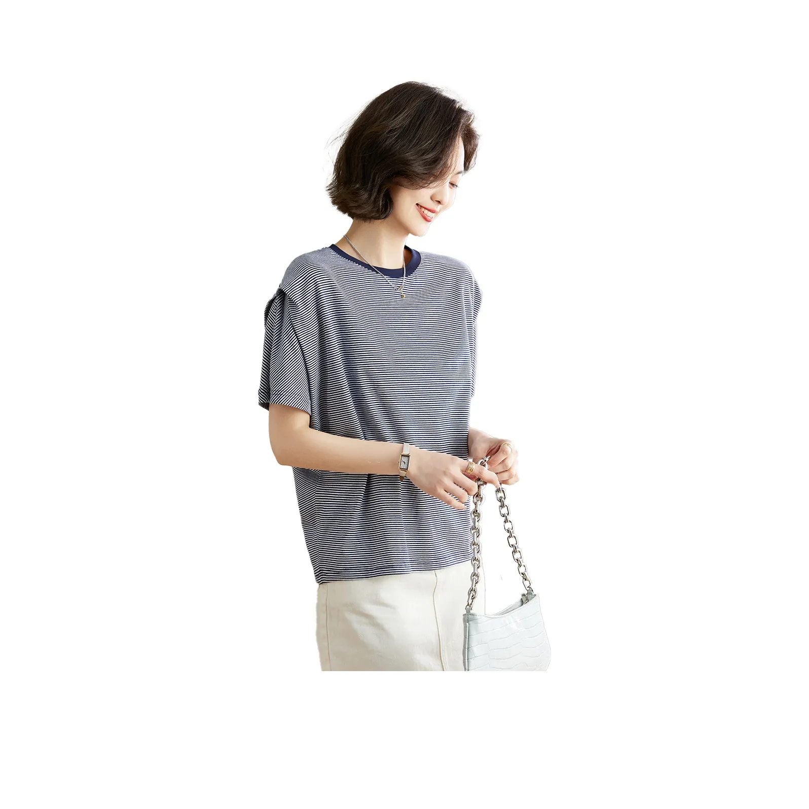Love Elaine T Shirt Women's Blue White