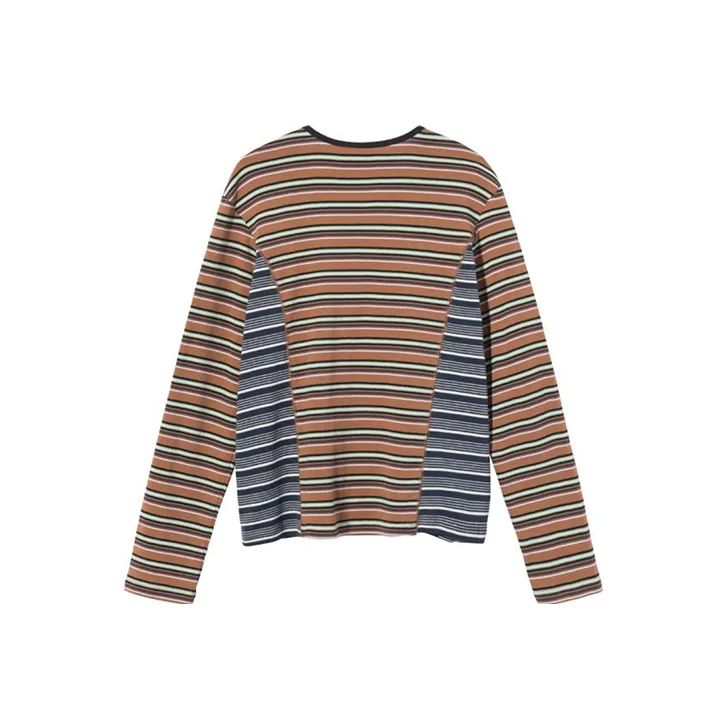 Stussy Mixed Stripe Long Sleeve 'Orange'