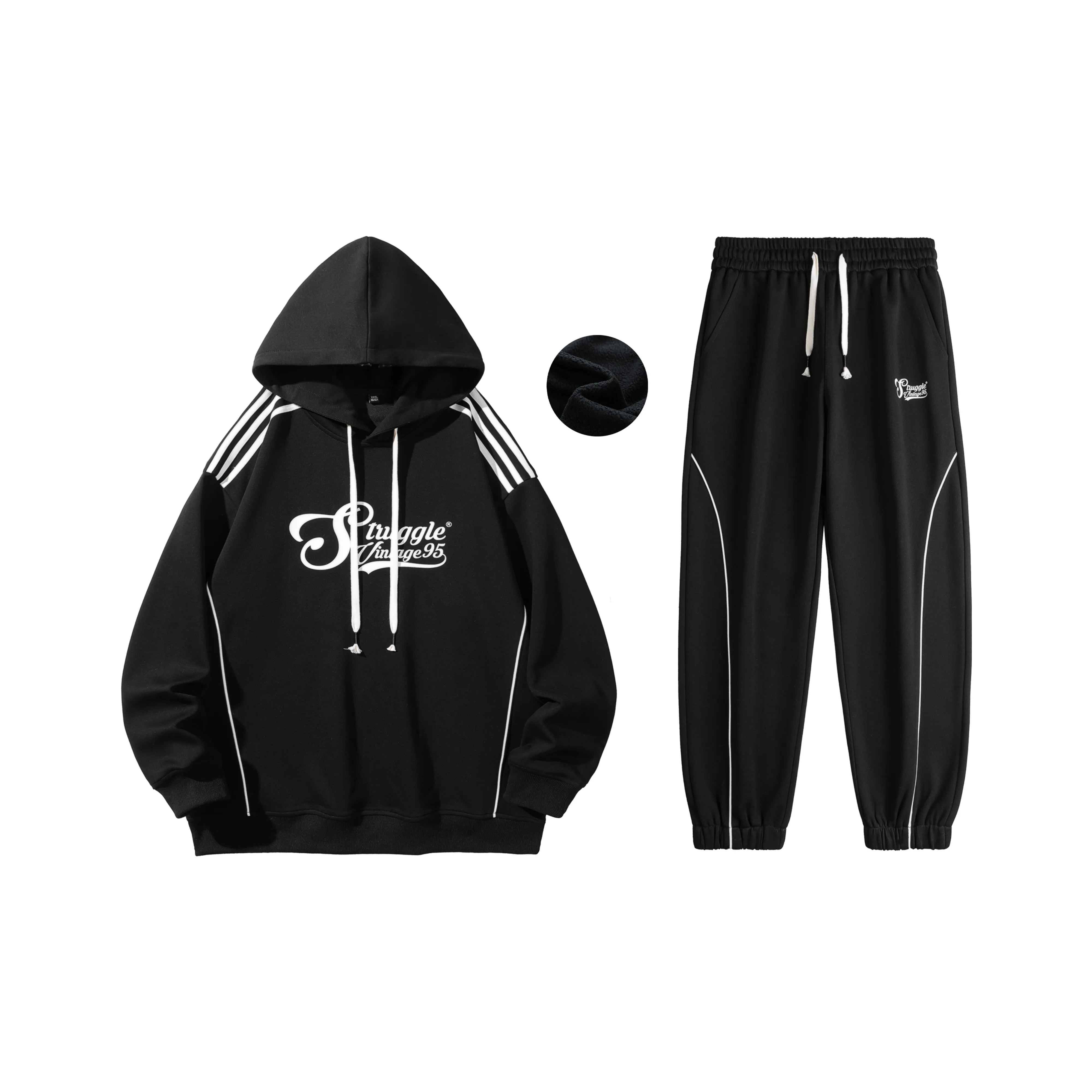 Struggle Vintage95 Sweatshirt Set Unisex Black
