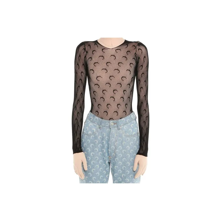 Marine Serre T Shirts Women's Black
