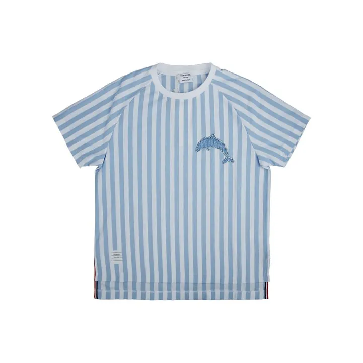 THOM BROWNE T Shirts Women's Blue White Multicolor