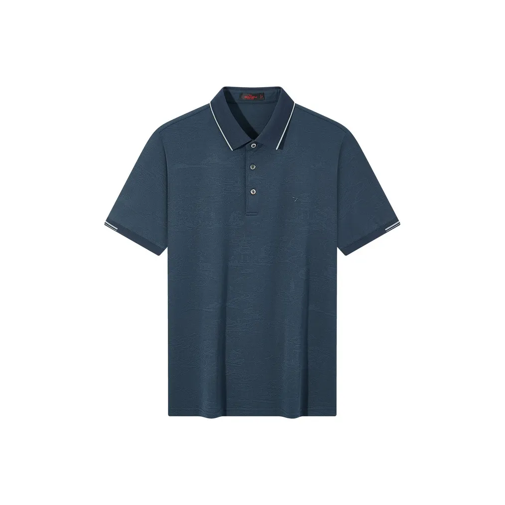 SEVEN Поло Мужское Павлин Синий