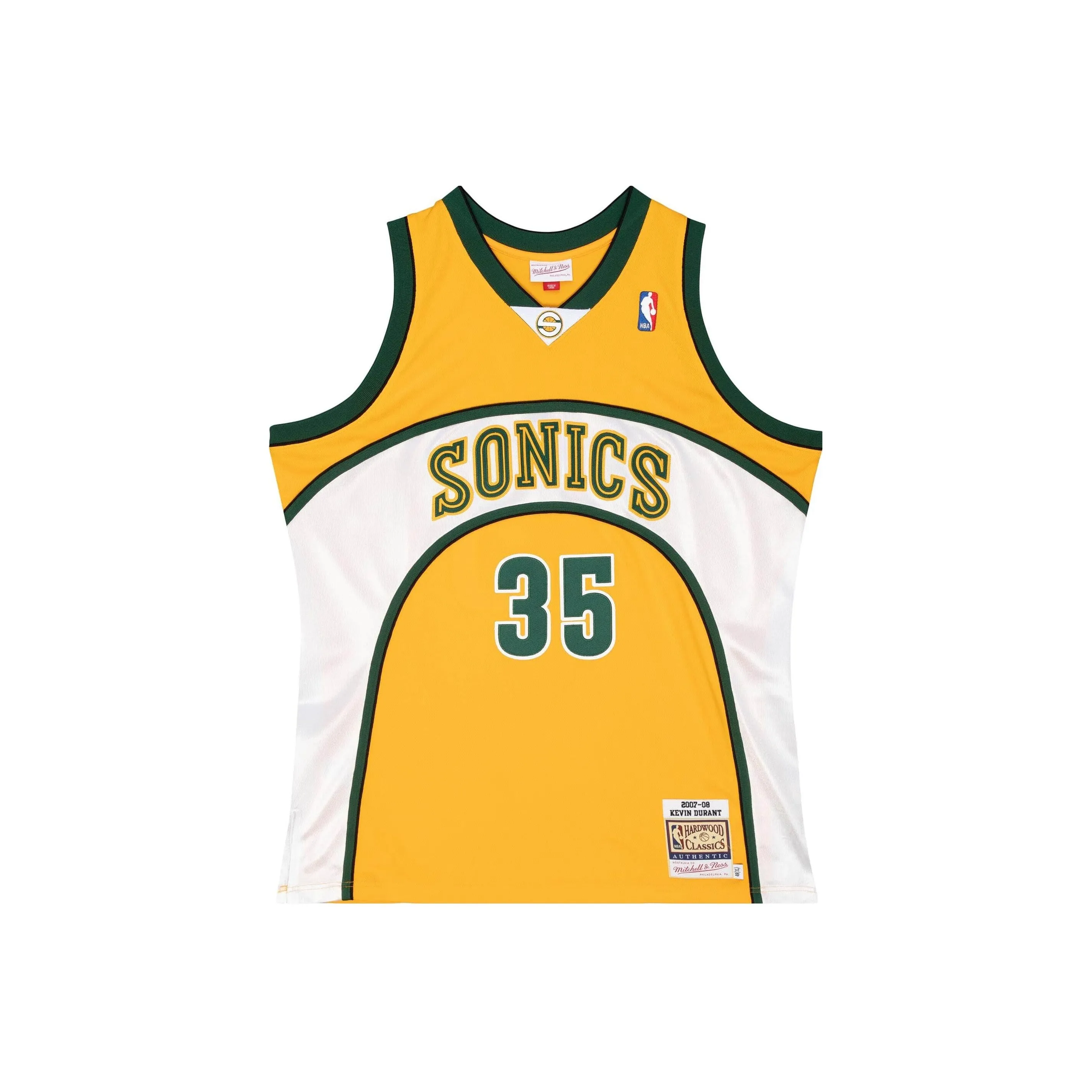 Mitchell Ness Желтая Мужская Баскетбольная Джерси