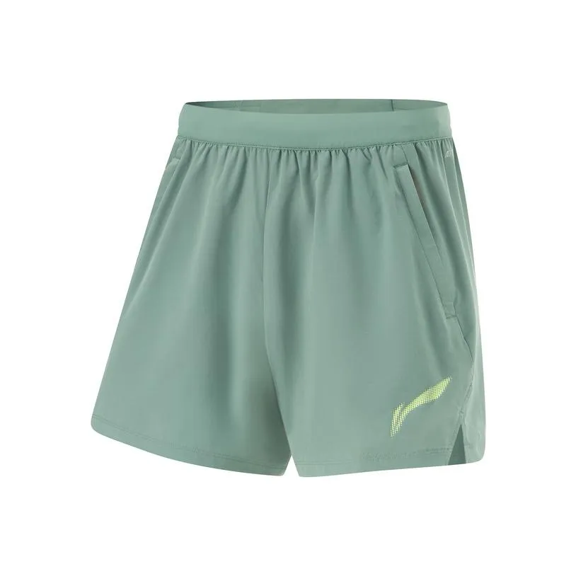 Спортивные шорты с подкладкой мужские цвет озерный зеленый