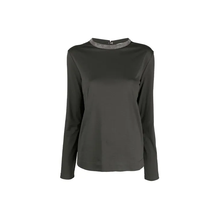 Fabiana Filippi Long Sleeved T Shirt Women's Gray Green
