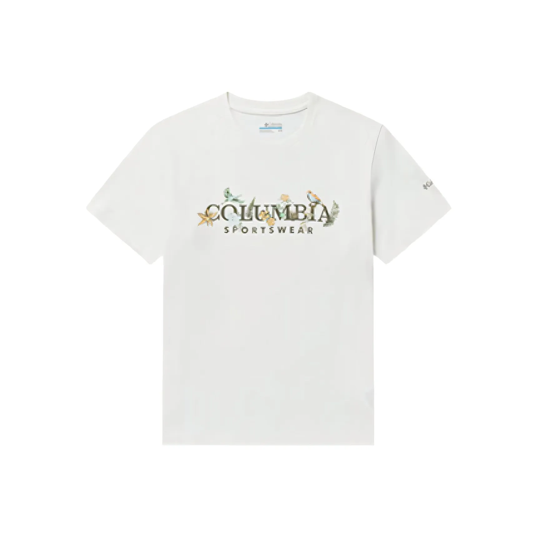 Коллаборация Columbia Обычная T-Рубашка Женская Белая