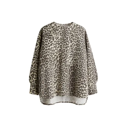 H&M Светло-бежевый/Леопардовый принт Женские футболки