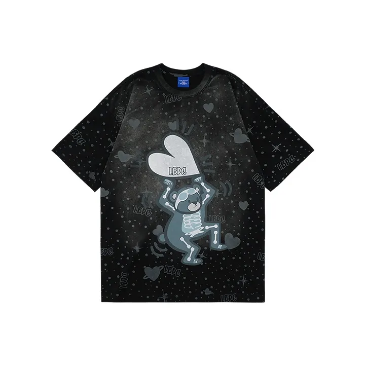 LBPC Прямой крой рукав длиной до локтя рубашка T унисекс