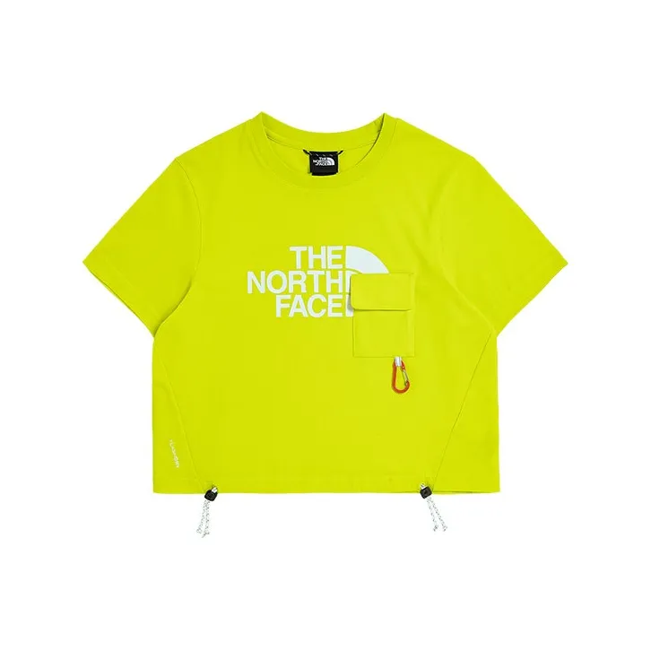 THE NORTH FACE Drop Shoulder Sleeve T Shirt Women's Yellow Green