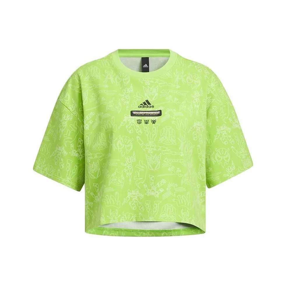 Adidas X Transformers Co branded Series T Shirts Women's Yellow