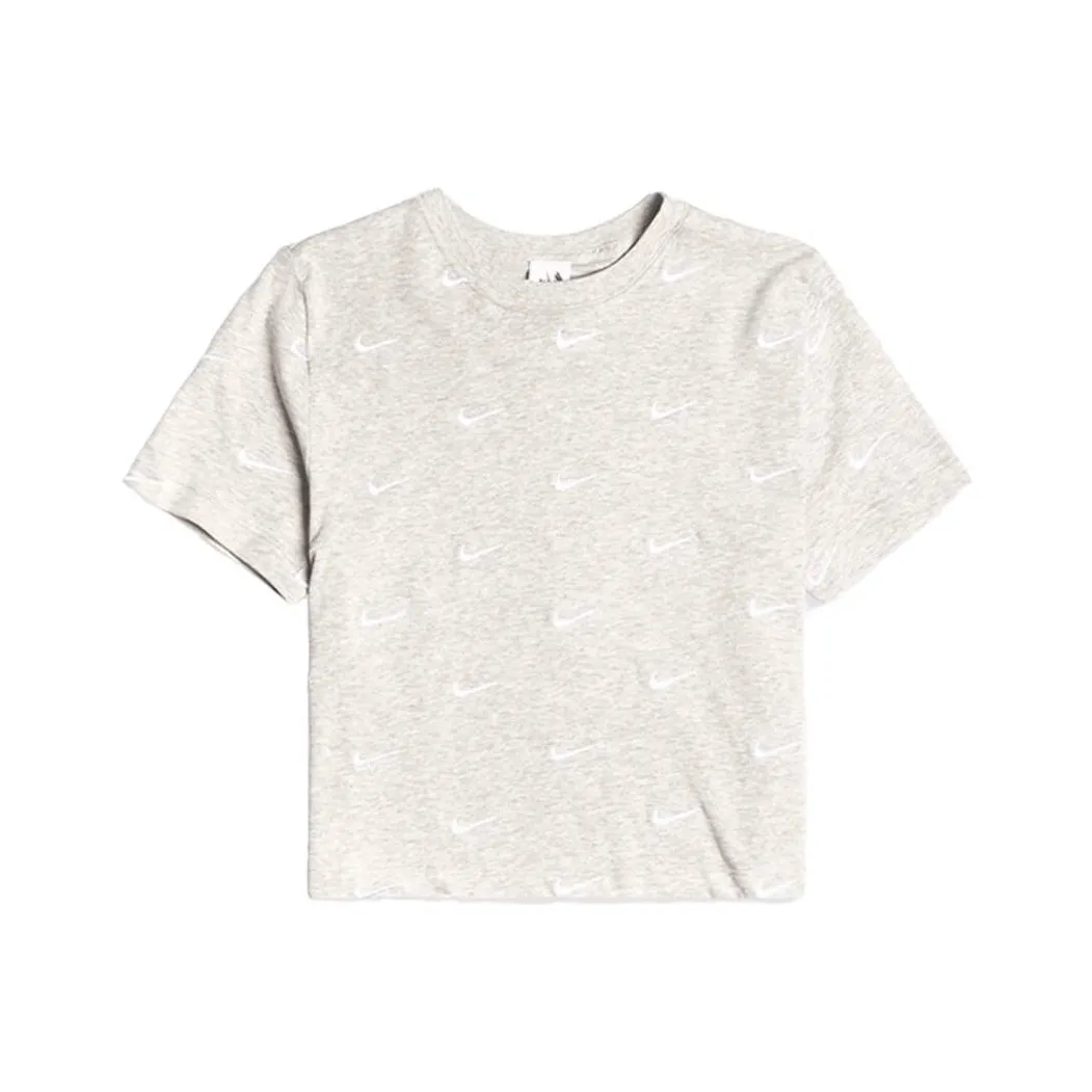 NIKE Серый Женские Короткие Топы