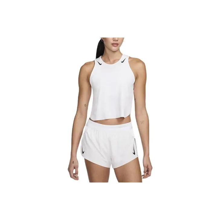 nike Белый Женские беговые майки