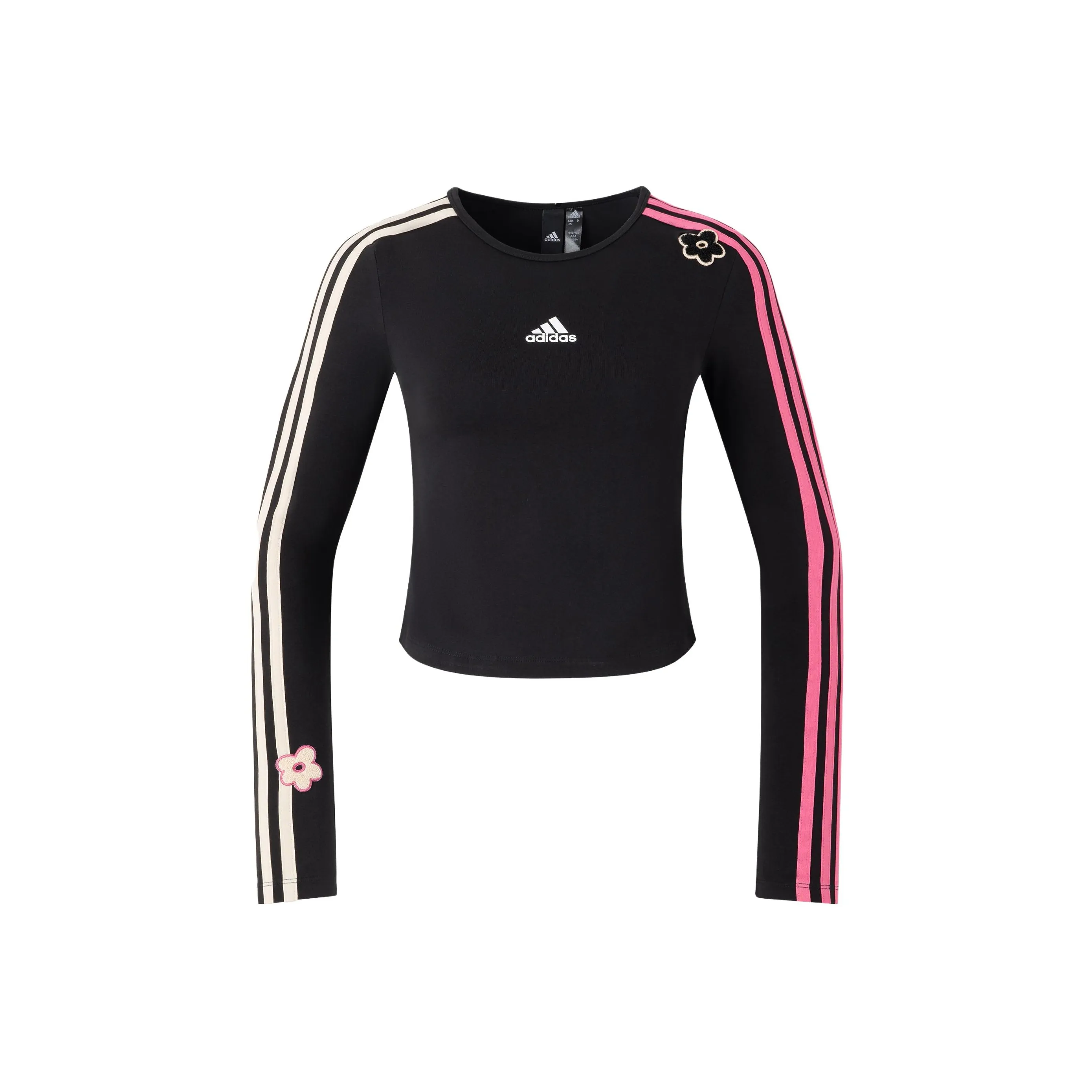 adidas Floral Pattern Retro Long-Sleeve T-Shirt Black