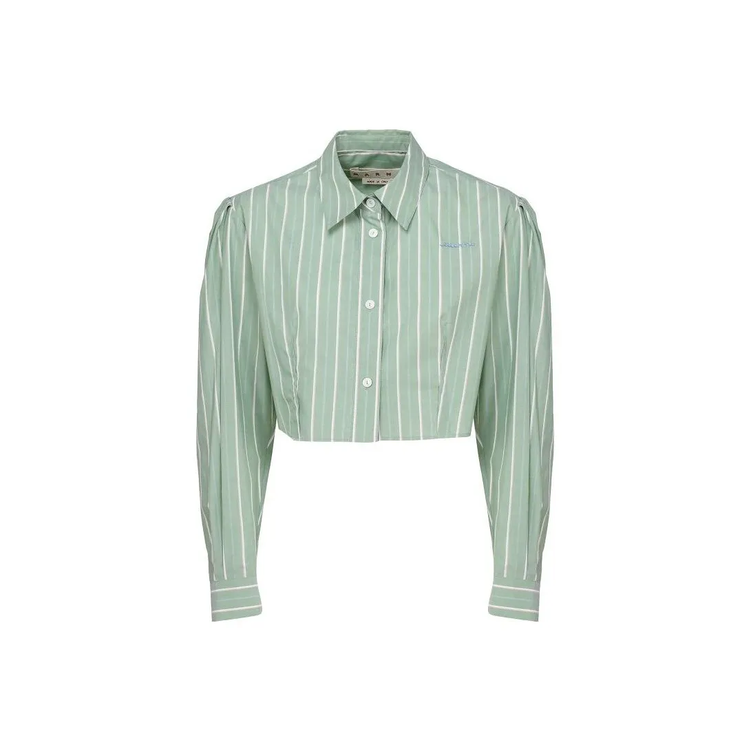 MARNI Зеленый Женские Короткие Топы