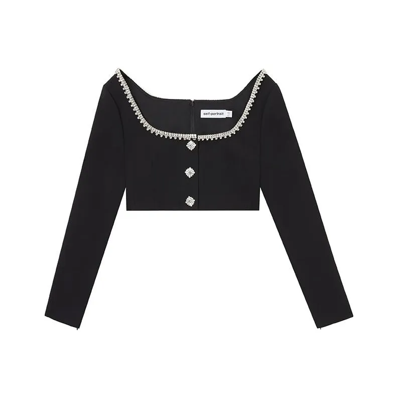 Self Портрет Черные Женские Футболки