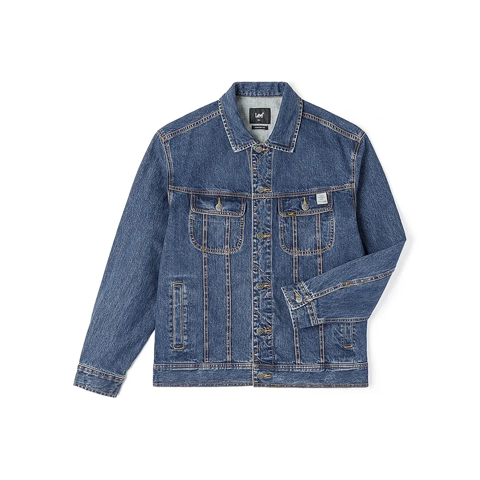 Lee Denim Jacket Men's Medium Dark Blue