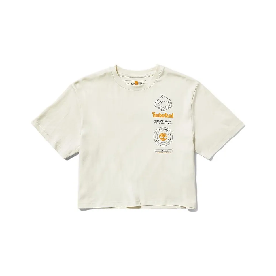 Timberland T-Shirt Женская Винтажный Белый