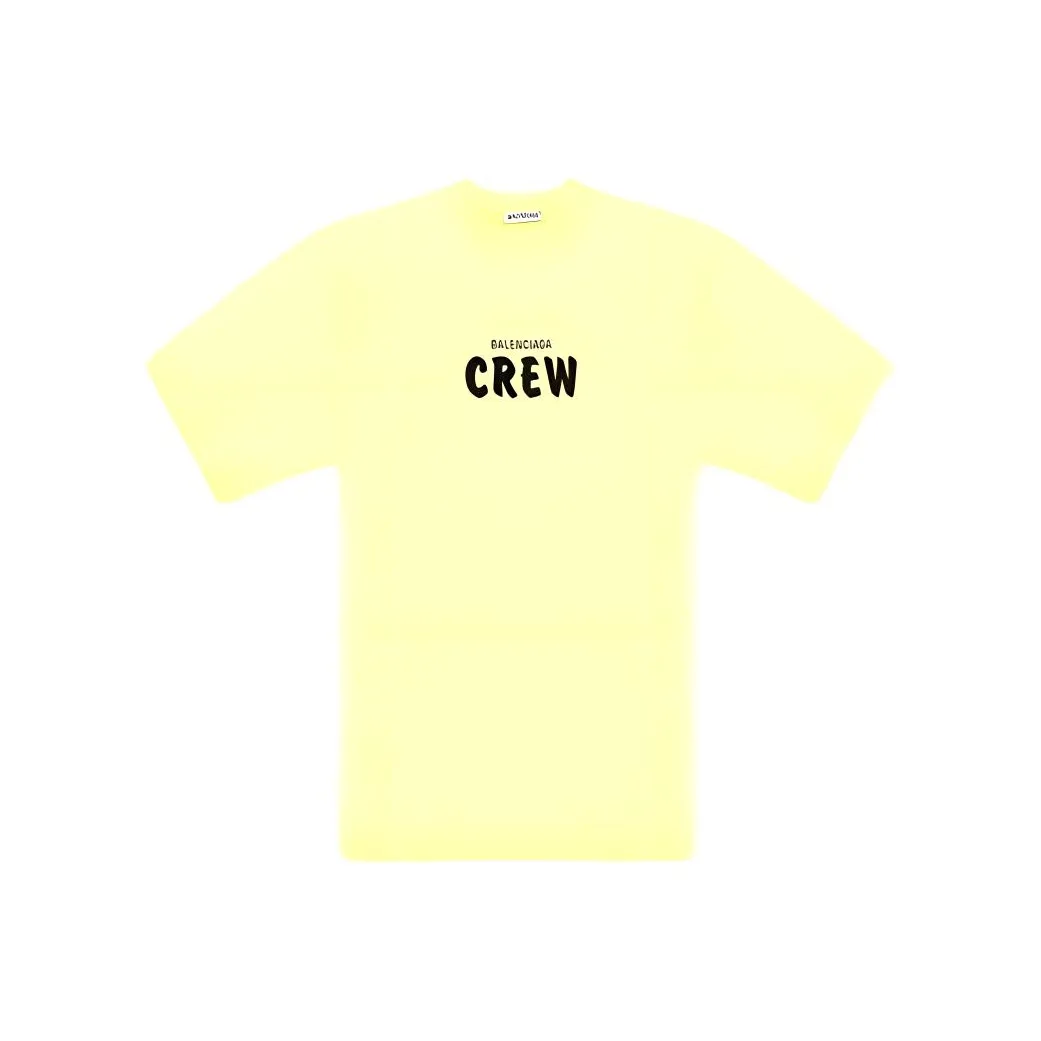 Balenciaga Стандартная футболка женская желтая