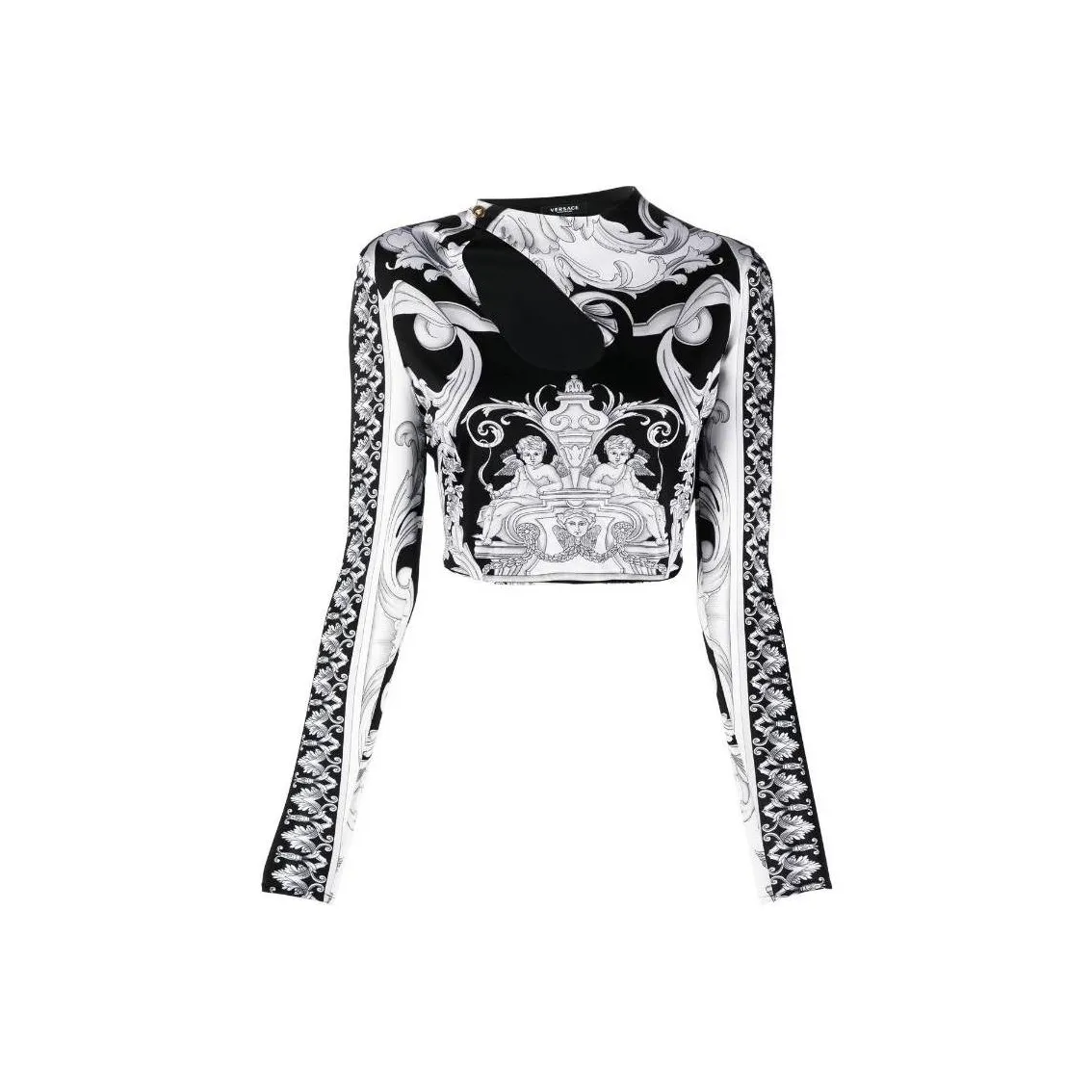 VERSACE Baroque Pattern Cropped Top